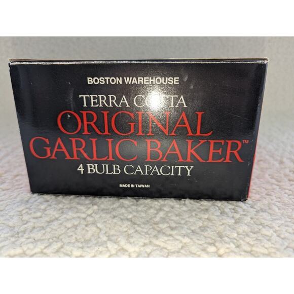 1993 Boston Warehouse Terra Cotta Original Garlic Baker 4 Bulb Capacity - Picture 4 of 9